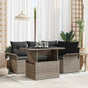 Garden Sofa Set 5 pcs Grey Poly Rattan