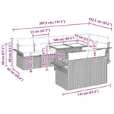 Garden Sofa Set with Cushion 9 pcs Black Poly rattan - Extra Image