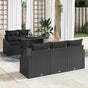 Garden Sofa Set 6 pcs Black 100 x 55 x 73 cm Poly Rattan