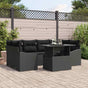 Garden Sofa Set 7 pcs Black 100 x 55 x 73 cm Poly Rattan