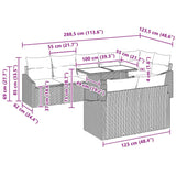 Garden Sofa Set with Cushion 9 pcs Black 100 x 55 x 73 cm - Extra Image