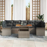Garden Sofa Set with Cushion Manual 8 pcs Grey 100 x 55 x 73 cm - Side View