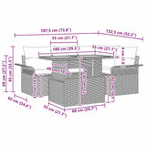 Garden Sofa Set with Cushion 5 pcs Black 100 x 55 x 73 cm - Extra Image