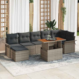 Garden Sofa Set with Cushion 8 pcs Grey