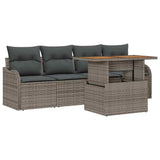 Garden Sofa Set with Cushion Manual 5 pcs Grey 100 x 55 x 73 cm