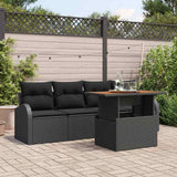 Garden Sofa Set 5 pcs Black