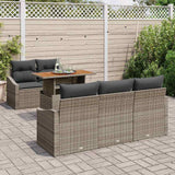 Garden Dining Set with Cushion Grey and Brown 100 x 55 x 73 cm - Side View