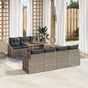 Garden Sofa Set 8 pcs Grey 100 x 55 x 73 cm