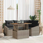Garden Sofa Set 5 pcs Grey Poly Rattan