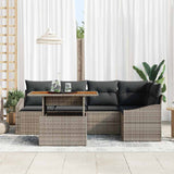 Garden Sofa Set 6 pcs Grey and Brown