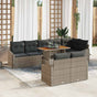 Garden Sofa Set 9 pcs Grey 100 x 55 x 73 cm