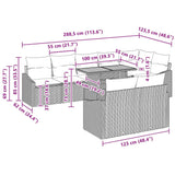 Garden Sofa Set Manual 9 pcs Black and Brown 100 x 55 x 73 cm - Extra Image