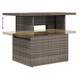 Garden Dining Set with Cushion 7 pcs Grey and Brown - Extra Image