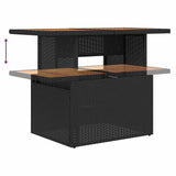 Garden Dining Set with Cushion 9 pcs Black and Brown - Extra Image