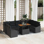 Garden Sofa Set 10 pcs Black and Brown