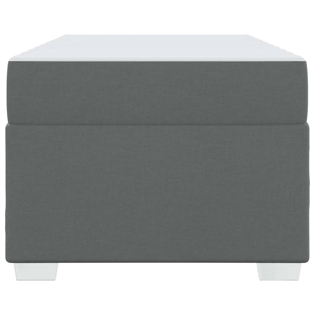 Bed Frame with Mattress Dark Grey 90 x 190 cm Fabric