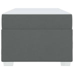Bed Frame with Mattress Dark Grey 90 x 190 cm Fabric