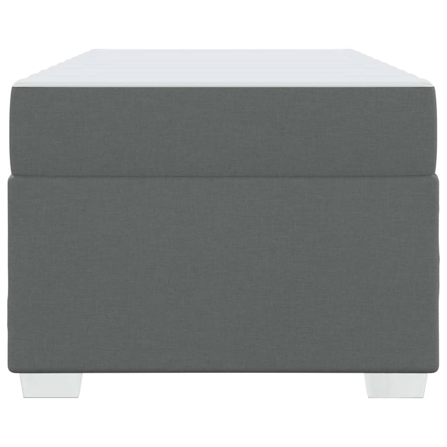 Bed Frame with Mattress Dark Grey 90 x 190 cm Fabric