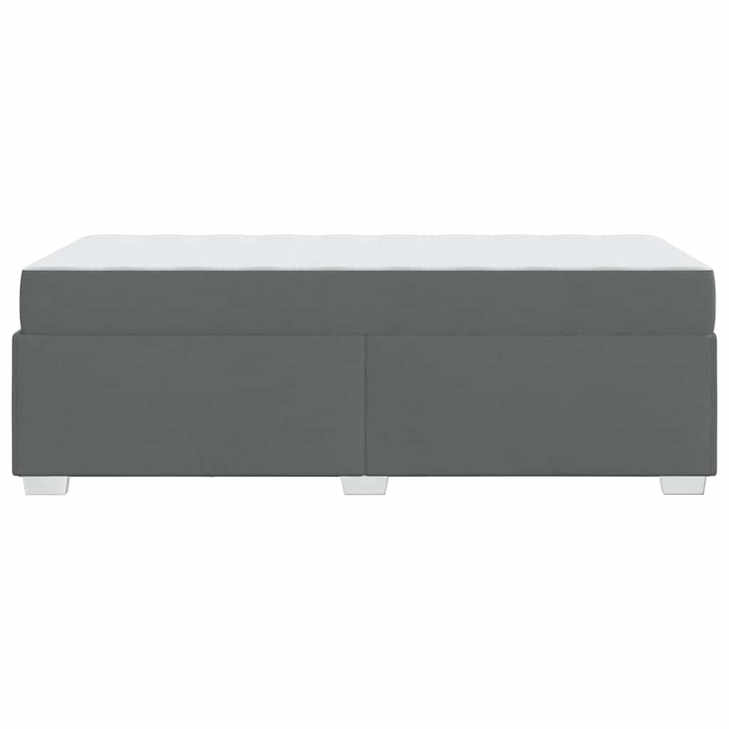 Bed Frame with Mattress Dark Grey 90 x 190 cm Fabric
