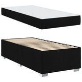 Bed Frame with Mattress Black 90 x 190 cm Fabric - Top-Down View
