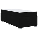 Bed Frame with Mattress Black 90 x 190 cm Fabric