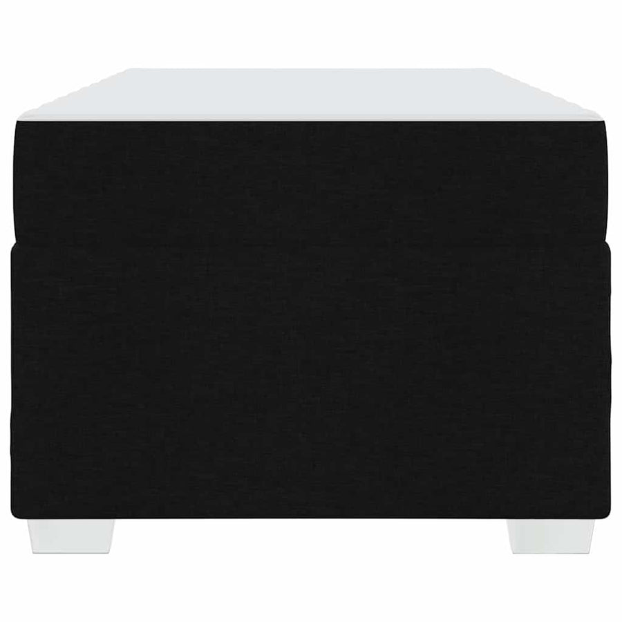Bed Frame with Mattress Black 90 x 190 cm Fabric