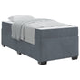 Bed Frame with Mattress Dark Grey 90 x 190 cm Fabric