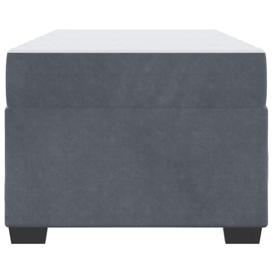 Bed Frame with Mattress Dark Grey 90 x 190 cm Fabric