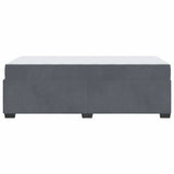 Bed Frame with Mattress Dark Grey 90 x 190 cm Fabric