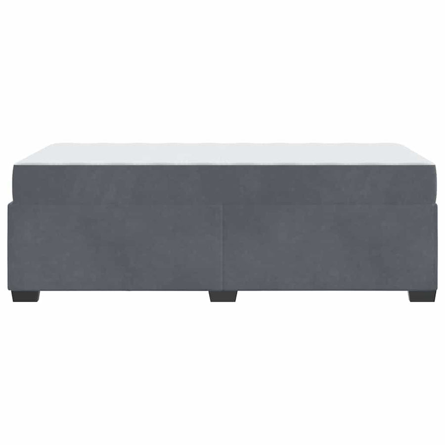 Bed Frame with Mattress Dark Grey 90 x 190 cm Fabric