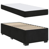 Bed Frame with Mattress Black 90 x 190 cm Fabric - Top-Down View