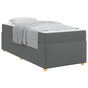 Bed Frame with Mattress Dark Grey 90 x 190 cm Fabric