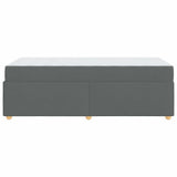 Bed Frame with Mattress Dark Grey 90 x 190 cm Fabric