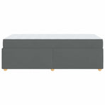 Bed Frame with Mattress Dark Grey 90 x 190 cm Fabric
