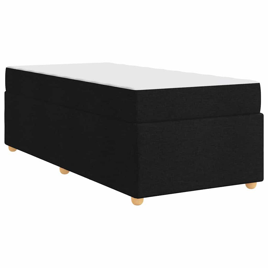 Bed Frame with Mattress Black 90 x 190 cm Fabric