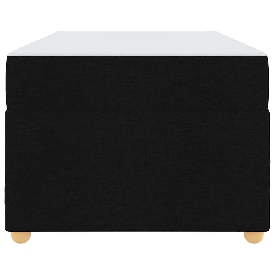 Bed Frame with Mattress Black 90 x 190 cm Fabric