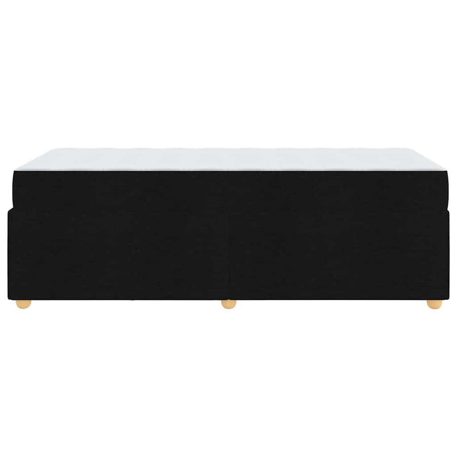 Bed Frame with Mattress Black 90 x 190 cm Fabric