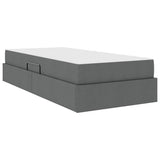 Storage Bed with Mattress Dark Grey 90 x 190 cm Polyester