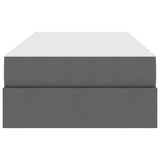 Storage Bed with Mattress Dark Grey 90 x 190 cm Polyester