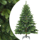 Artificial Hinged Christmas Tree Green 150 cm PVC, PE and steel - Front View