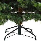 Artificial Hinged Christmas Tree Green 210 cm PVC, PE and steel - Rear View