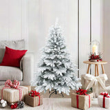 Artificial Hinged Christmas Tree Snow Flocked White 120 cm