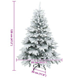 Artificial Hinged Christmas Tree Snow Flocked White 120 cm - Extra Image