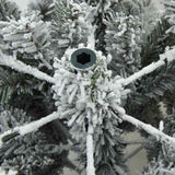 Artificial Hinged Christmas Tree Snow Flocked White 150 cm