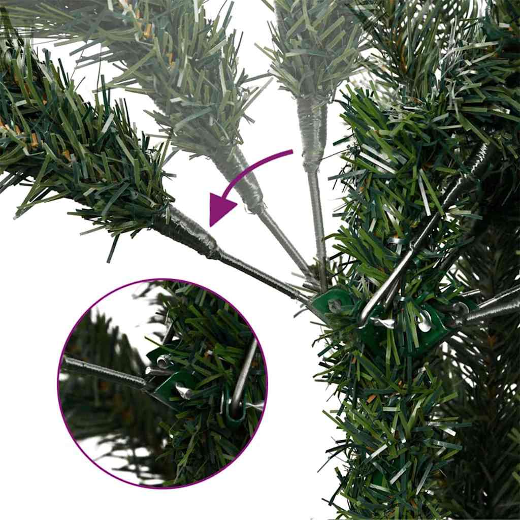 Artificial Hinged Christmas Tree Green 210 cm PVC, steel