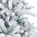 Artificial Hinged Christmas Tree Snow Flocked White 180 cm - 45-Degree Angle