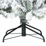 Artificial Hinged Christmas Tree Snow Flocked White 180 cm - Rear View
