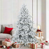 Artificial Hinged Christmas Tree Snow Flocked White 180 cm