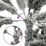 Artificial Hinged Christmas Tree Snow Flocked White 180 cm