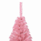 Artificial Pre-lit Christmas Tree with 150 LEDs Pink 120 cm PVC - Close-Up Angle